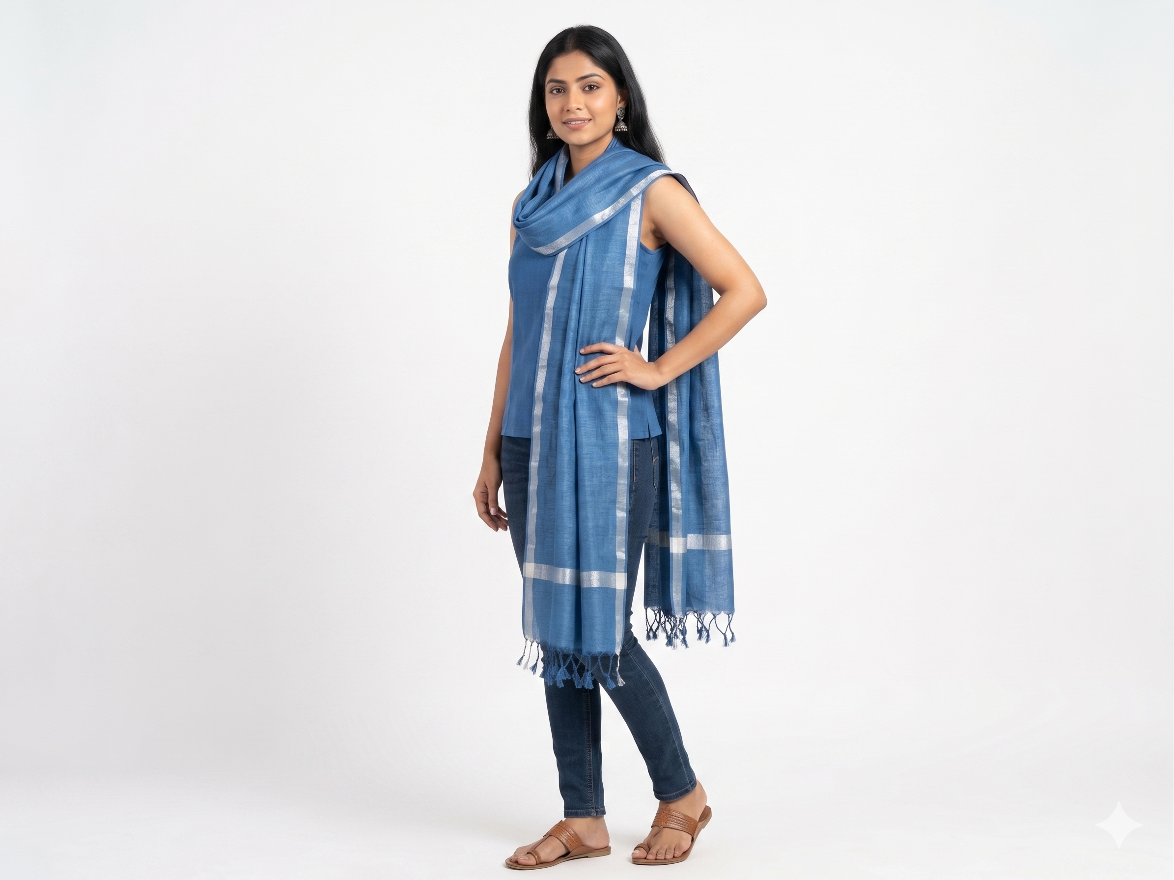 Blue Dupatta